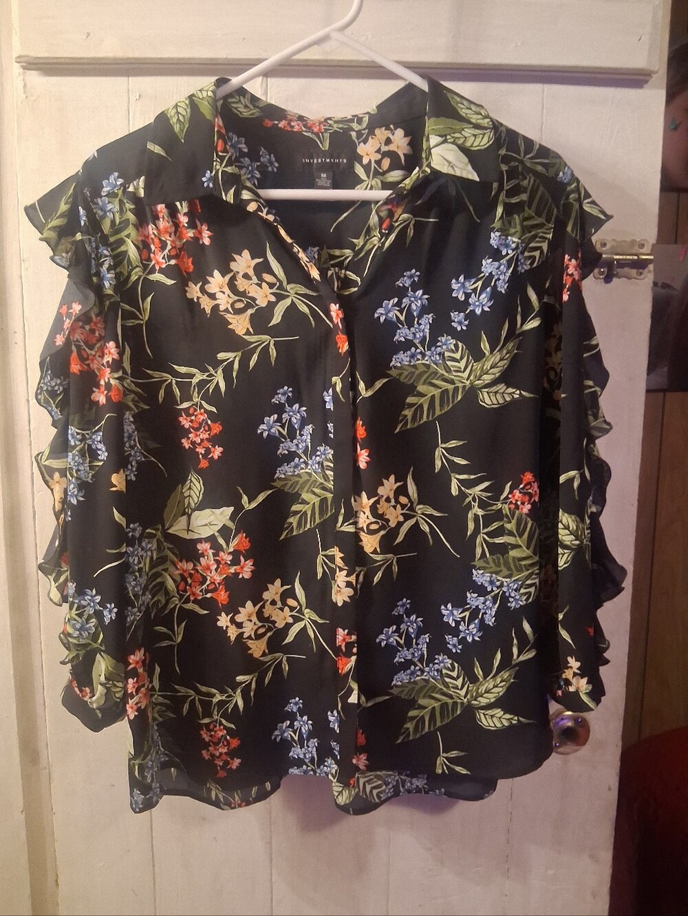 Black Floral Blouse